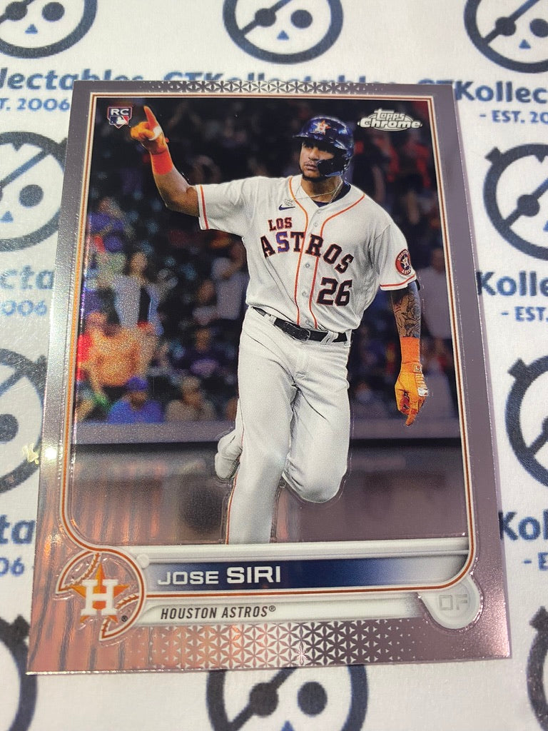 2022 Topps Chrome Baseball Jose Siri Rookie card RC #204 Astros