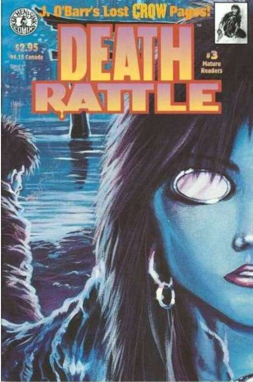 DEATH RATTLE # 3 F/VF J.O'BARR'S LOST CROW PAGES KITCHEN SINK COMIX COMIC BOOK 1996 MATURE READERS
