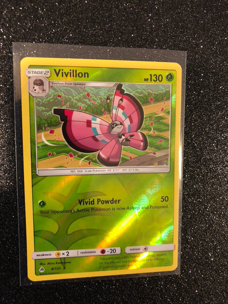 Vivillon Reverse Holo #8/131 forbidden Light Pokemon Card CTKollectables Vivillon Reverse Holo #8/131 forbidden Light Pokemon Card CTKollectables