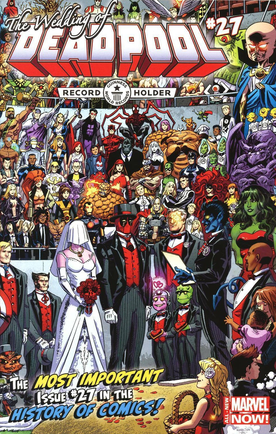 THE WEDDING OF DEADPOOL # 27 VARIANT WRAP AROUND COVER NM / VF MARVEL COMIC BOOK 2014