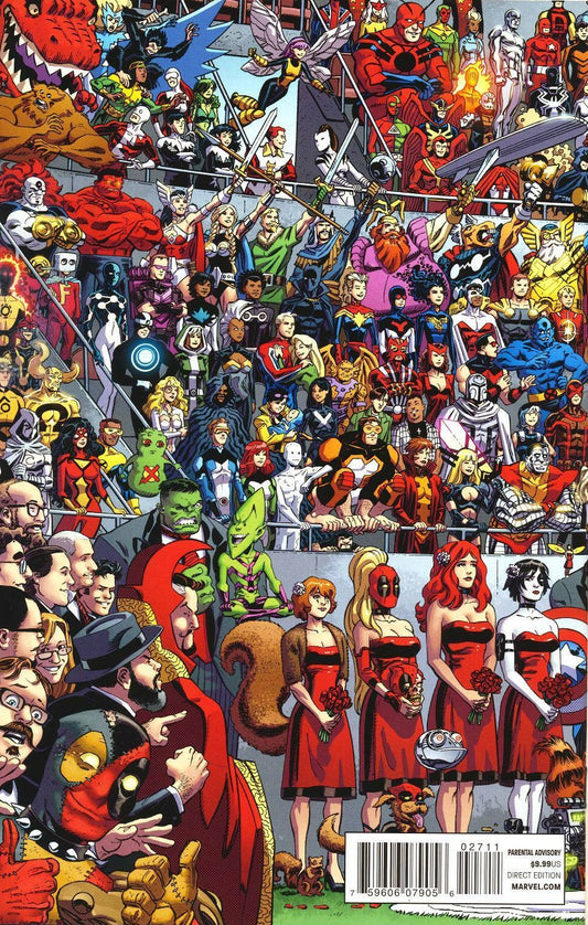 THE WEDDING OF DEADPOOL # 27 VARIANT WRAP AROUND COVER NM / VF MARVEL COMIC BOOK 2014