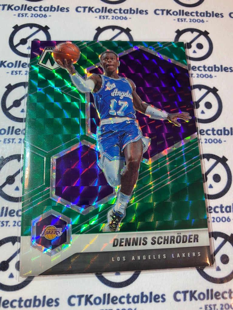 2020-21 NBA Mosaic Dennis Schroder Green Prizm #131 Lakers