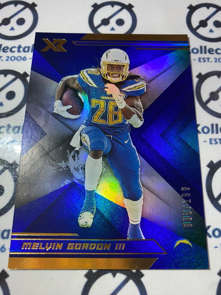 2019 NFL Panini XR Melvin Gordon III Bue SP #098/199 Chargers