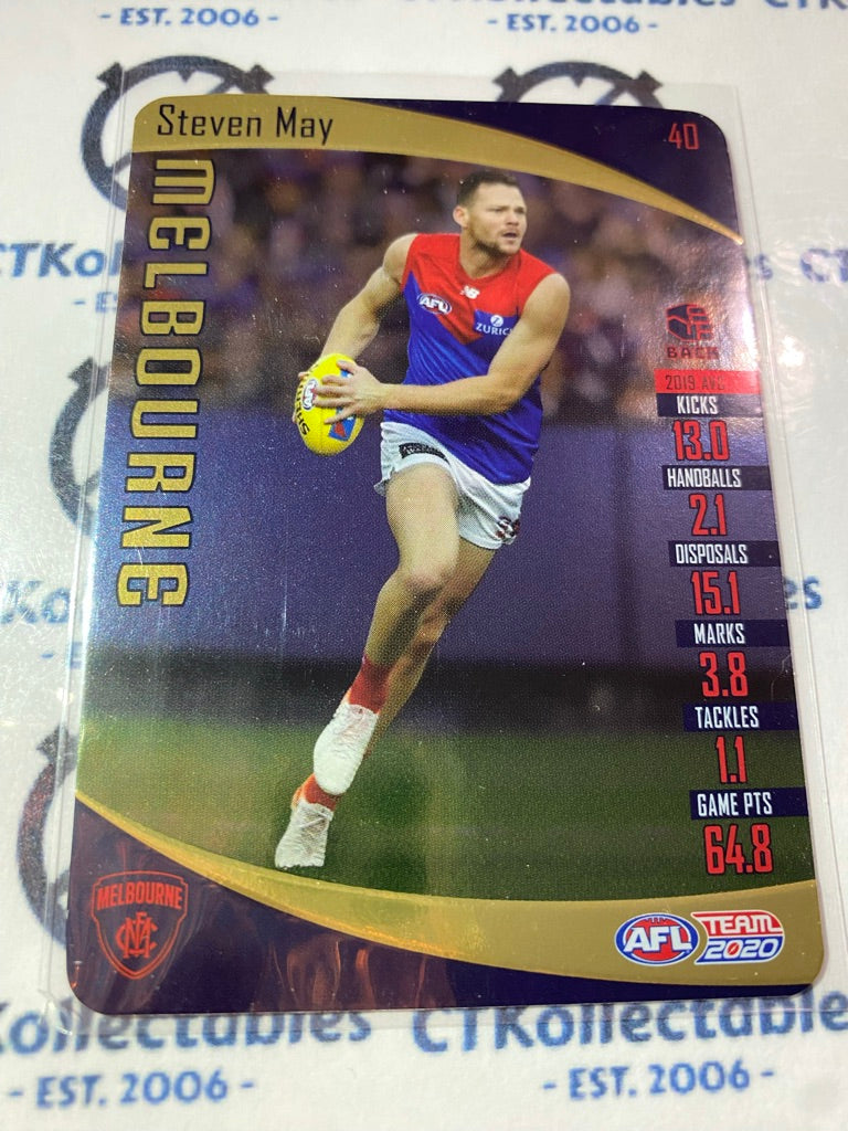 2020 AFL Teamcoach Gold #40 Steven May Demons