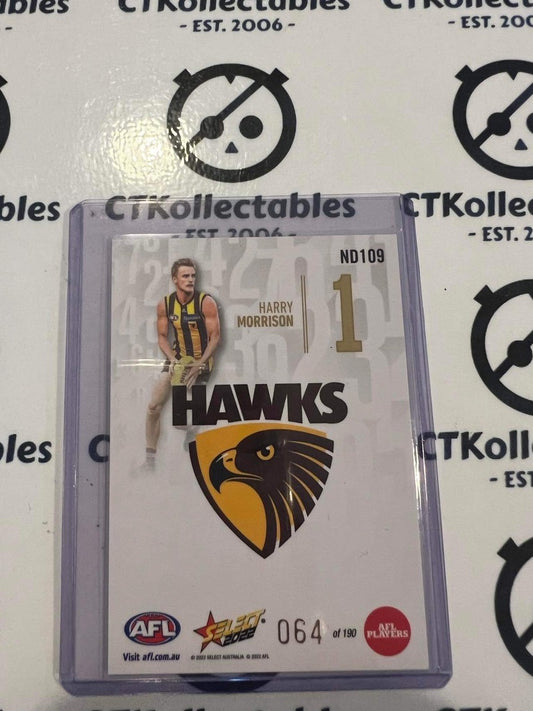 2022 AFL Footy Stars Numbers- Daylight #ND109 Harry Morrison #064/190