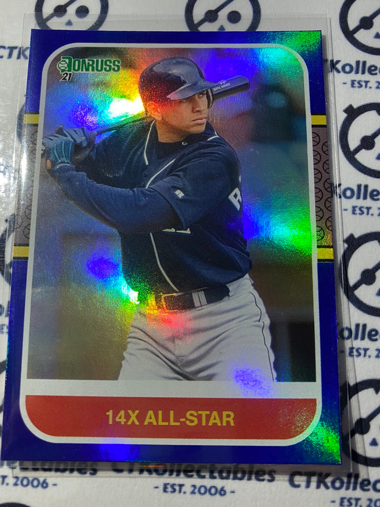 2021 Panini Donruss Baseball Alex Rodriguez 1987 Retro Blue Foil #253 Seattle