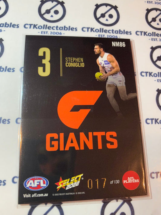2022 AFL Footy Stars Numbers Midnight - Stephen Coniglio NM86 #017/130