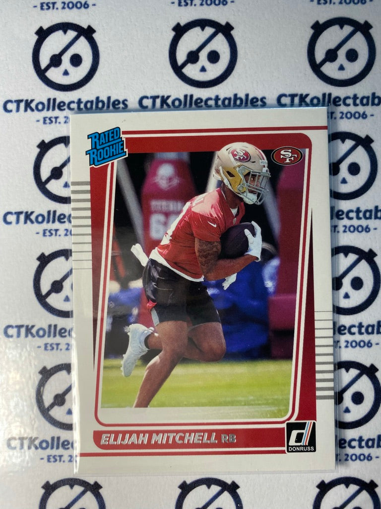 2021 NFL Donruss Rated Rookie Elijah Mitchell RC #312 49ers RB