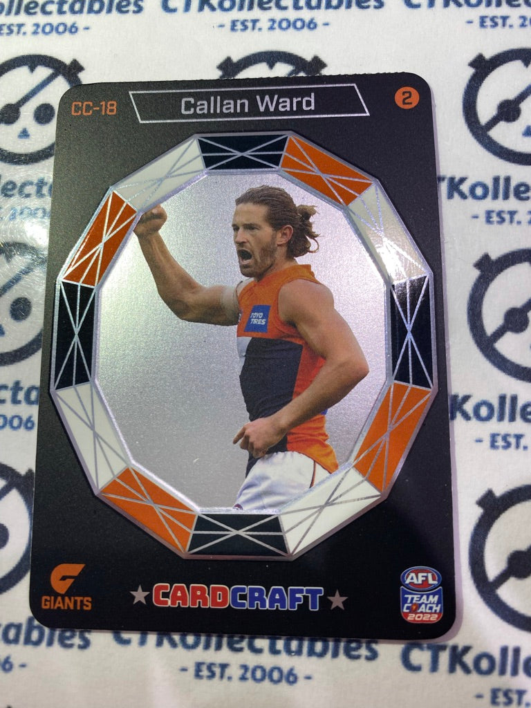 2022 AFL Teamcoach Card Craft Cheering - Callan Ward CC-18