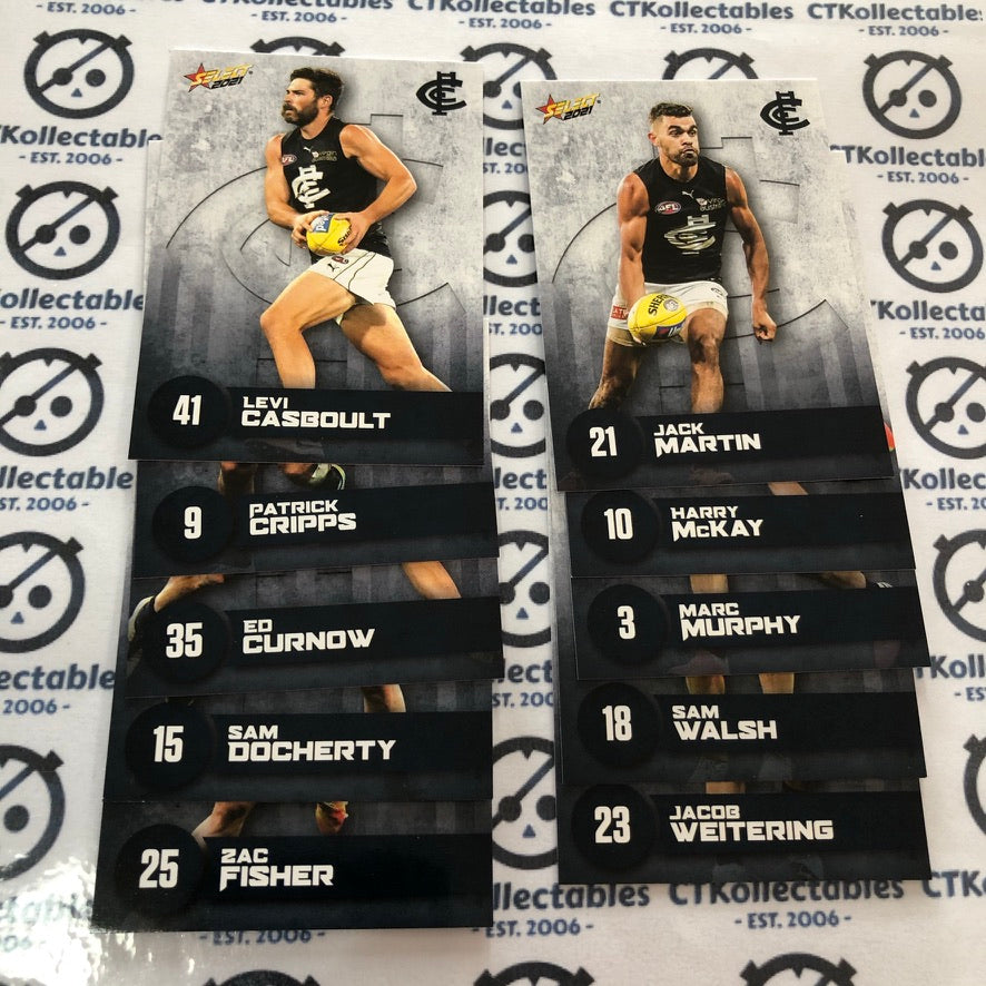 2021 AFL Footy Stars Carlton Blues 10 team Set