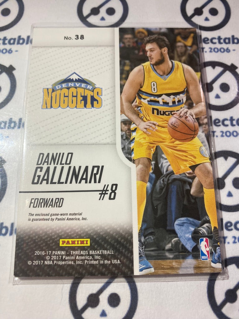 2016-17 Panini NBA Threads Danilo Gallinari Authentic Threads GU #38 Nuggets