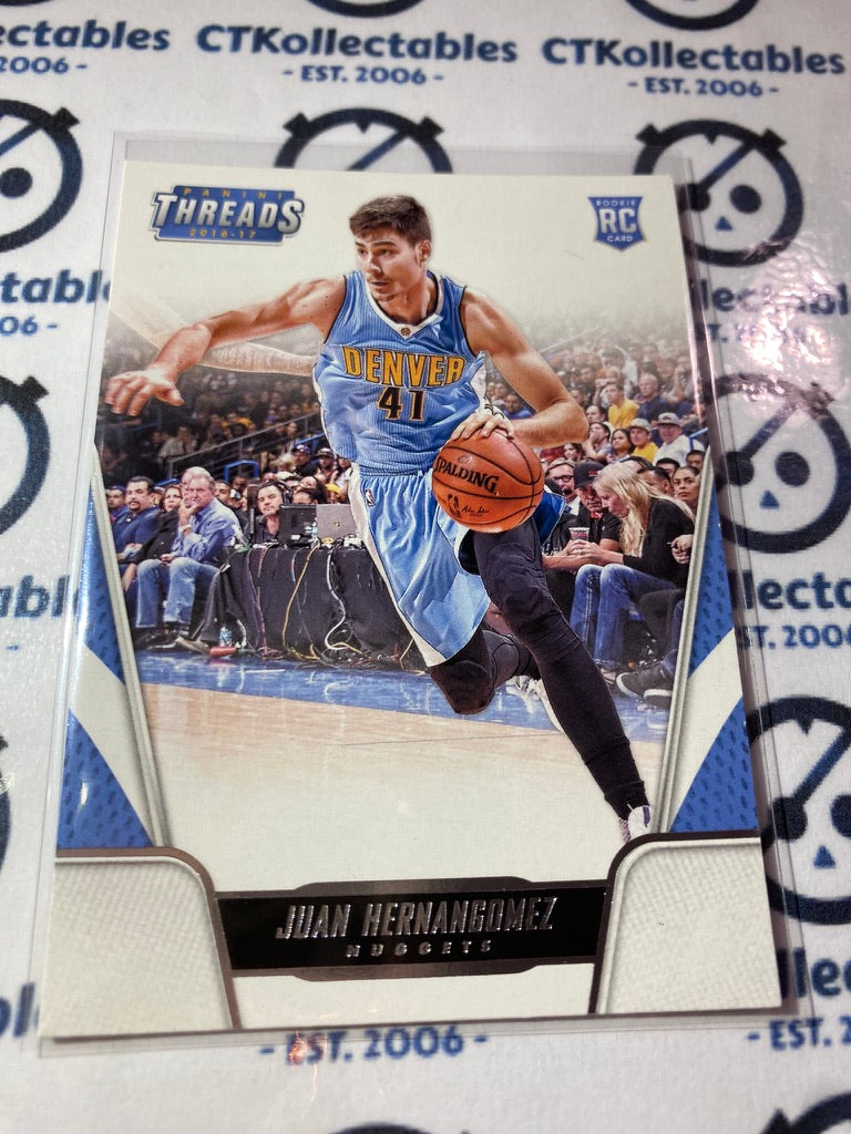 2016-17 Panini NBA Threads Juan Hernangomez Rookie Card RC #190 Nuggets