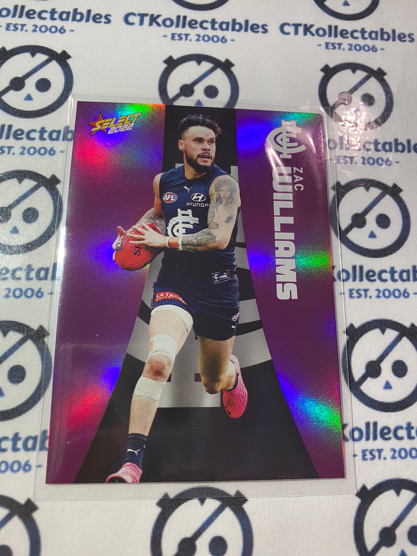 2022 AFL Footy Stars Purple Parallel - Zac Williams PP31