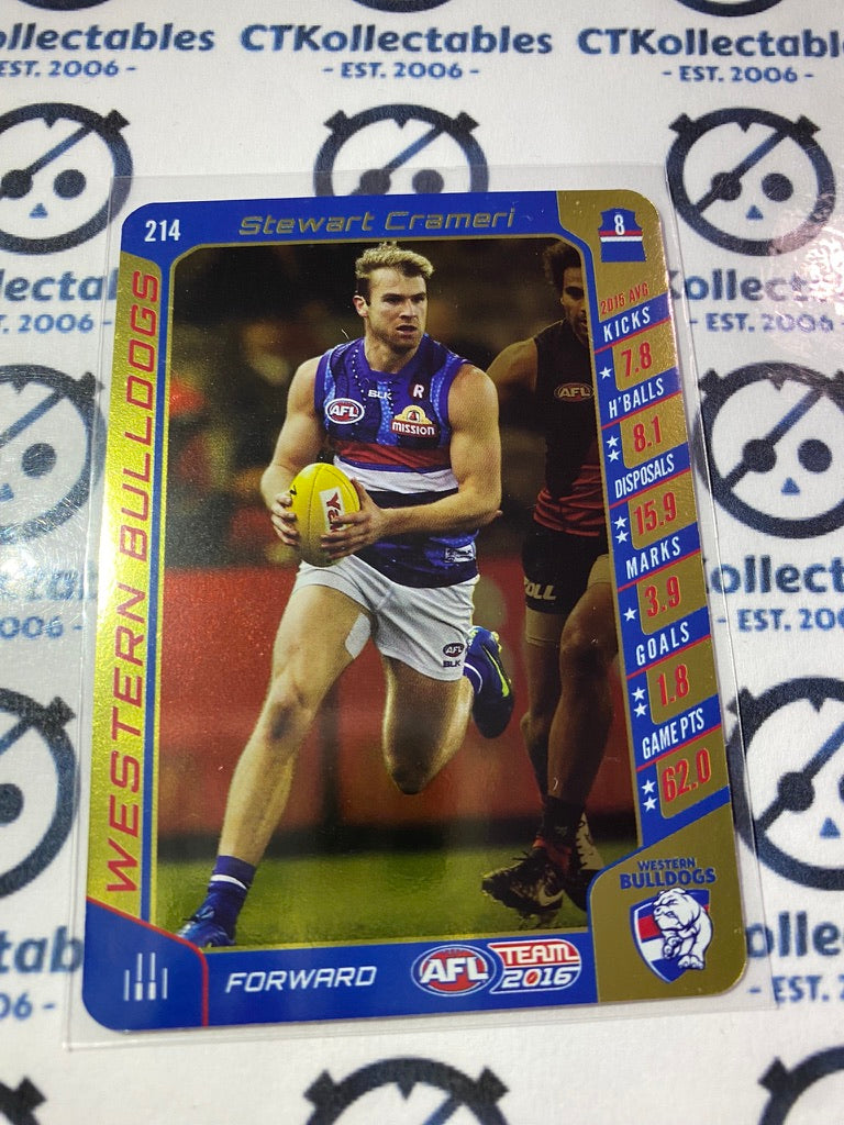 2016 AFL Teamcoach gold #214 Stewart Crameri Bulldogs