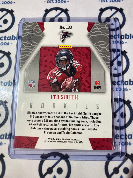 2018 NFL Panini Phoenix Ito Smith Rookie RC Pink Parallel #009/199 Falcons
