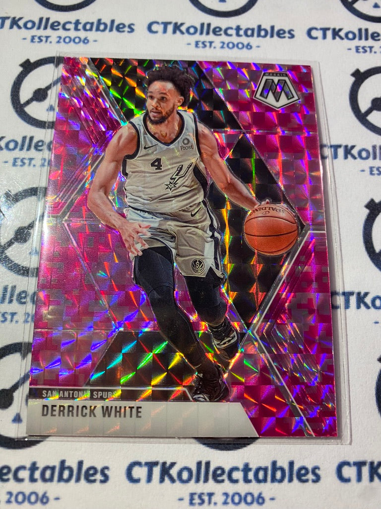 2019-20 Panini NBA Mosaic Derrick White Pink Prizm #16 Spurs