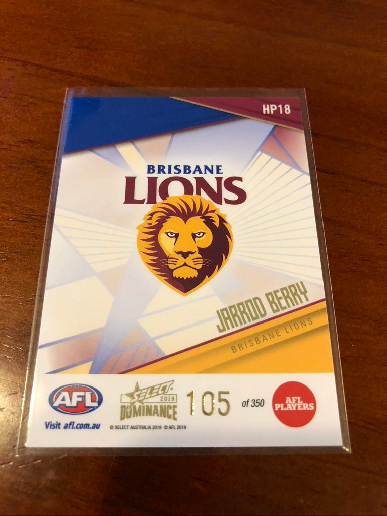 2019 Select Afl Dominance Jarrod Berry #105/350 Holo-foil Parallel