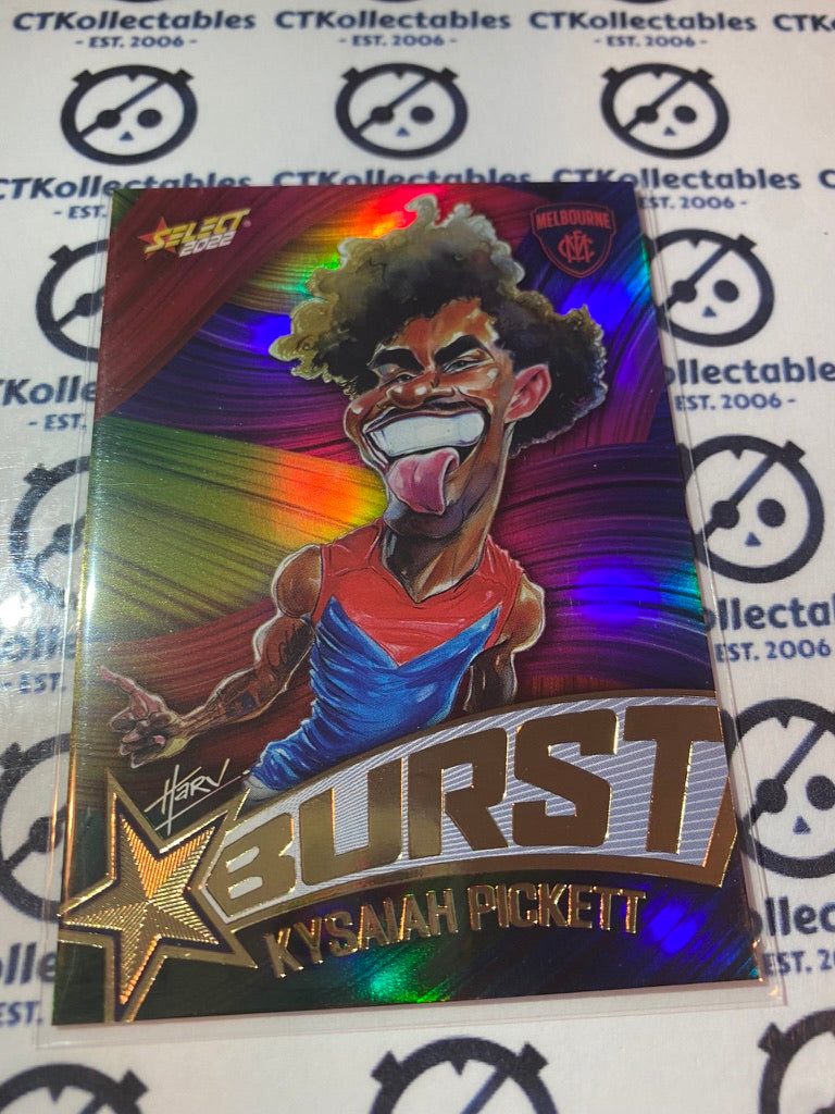 2022 AFL Footy Stars Starburst Paint - Kysaiah Pickett SBP43