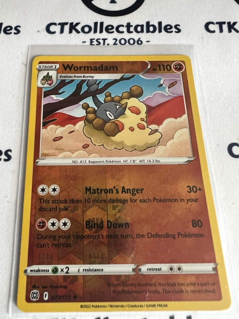 Wormadam Reverse Holo Rare Card #077/172 Pokémon Card Brilliant Stars