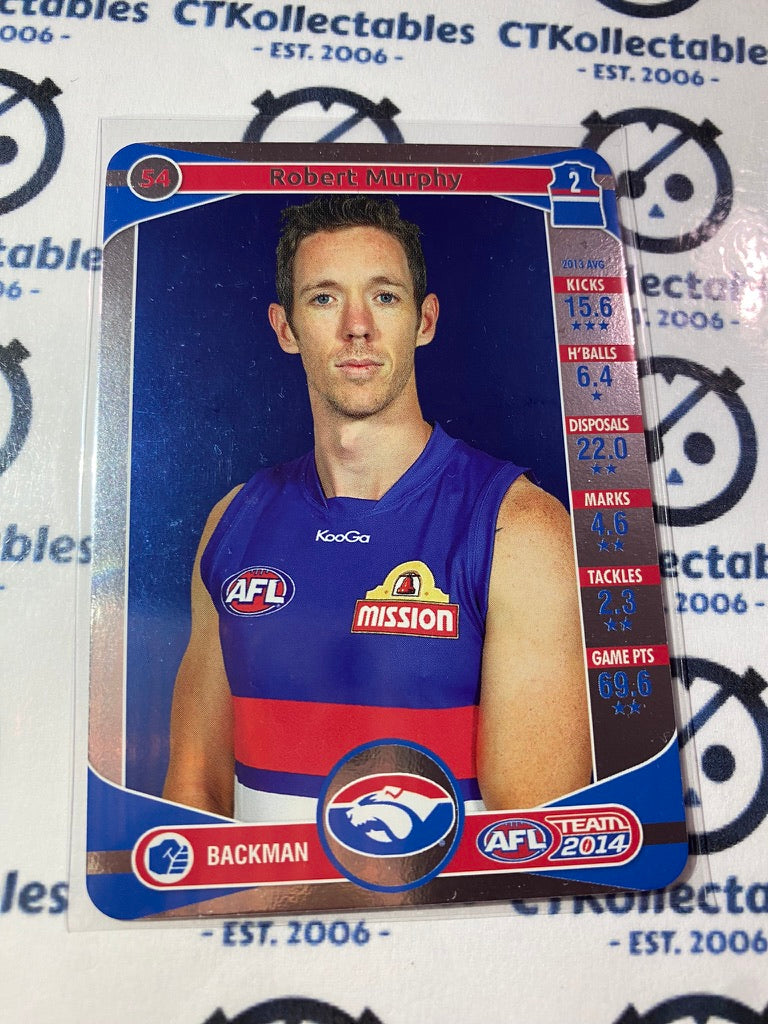 2014 AFL Teamcoach Silver Parallel #54 Robert Murphy Bulldogs