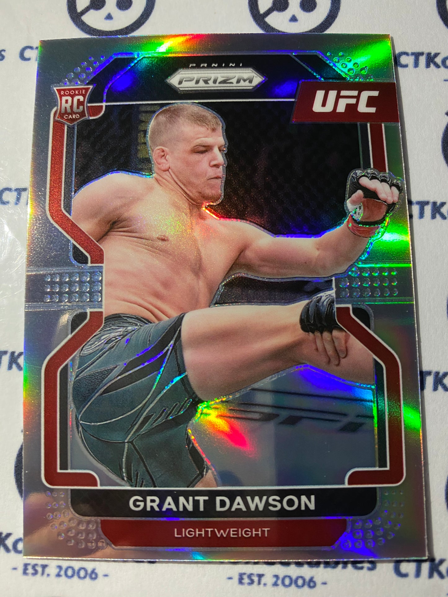 2022 UFC Panini Prizm Grant Dawson RC Silver Prizm #193 Lightweight