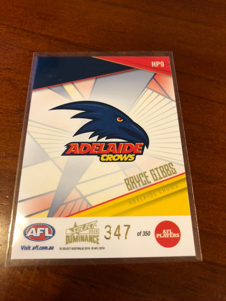 2019 Select AFL Dominance Bryce Gibbs #347/350 Holo-foil Parallel