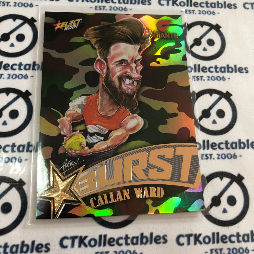 2021 AFL Footy Stars Camo Burst Callan Ward #SBC32 Giants