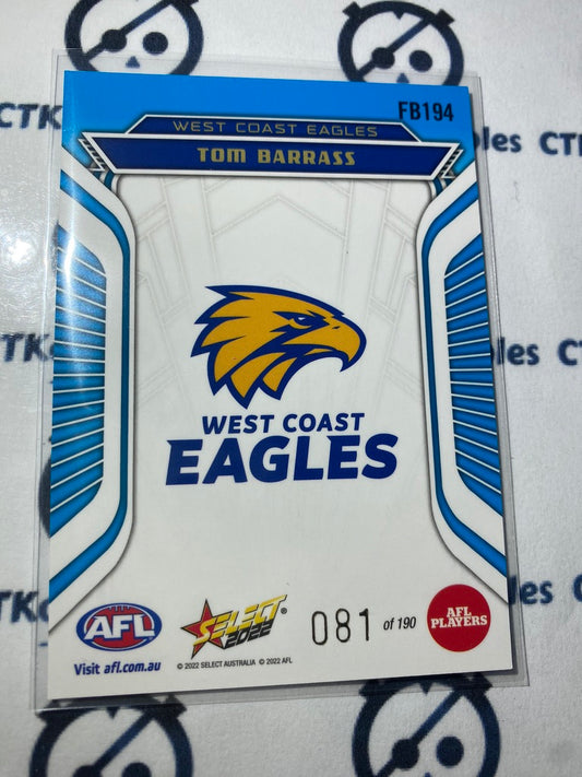 2022 AFL Footy Stars Fractured Blue #FB194 Tom Barrass #081/190