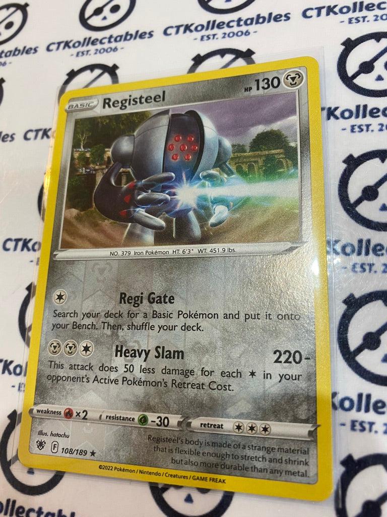 Registeel Reverse Holo Rare #096/189 2022 Sword & Shield Astral Radiance Pokemon Card