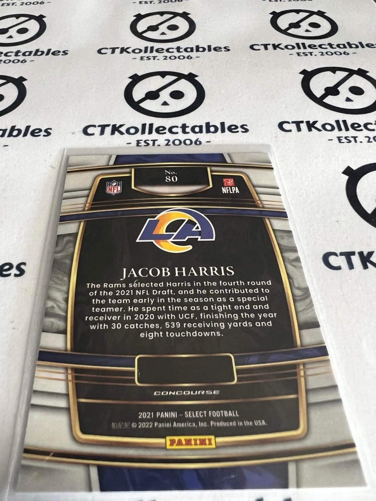 2021 NFL Panini Select Jacob Harris Concourse Rookie RC #80 Rams
