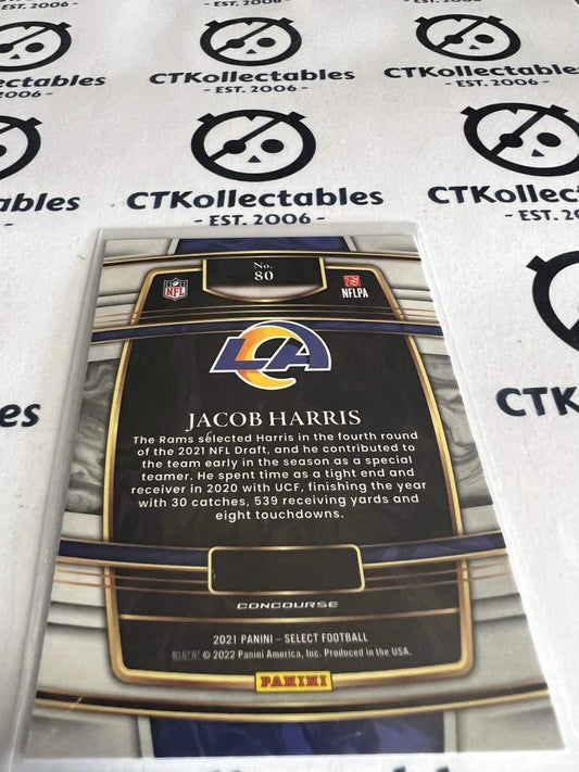2021 NFL Panini Select Jacob Harris Concourse Rookie RC #80 Rams