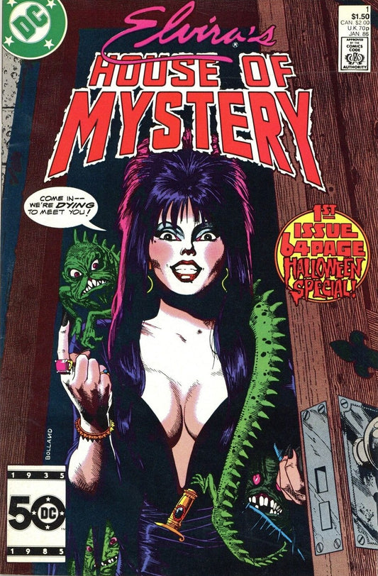 ELVIRA'S HOUSE OF MYSTERY # 1 HALLOWEEN SPECIAL DC COMICS COMIC BOOK 1986