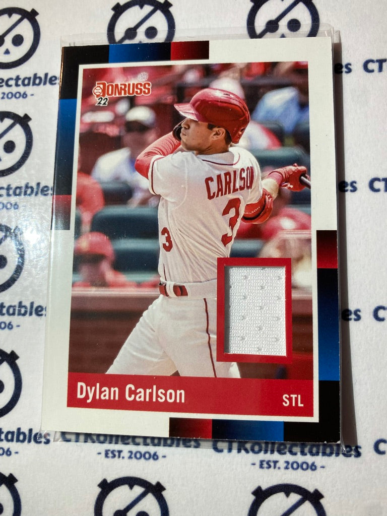 2022 Panini Donruss Baseball Dylan Carlson Retro Materials #R88M-DC Cardinals