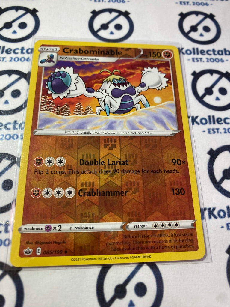 crabominable pokemon card Crabominable Reverse Holo #085/198 Pokémon Card Chilling Reign – CTKollectables
