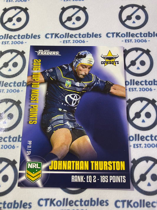2017 NRL Traders Puzzle Piece Jonathan Thurston PP11/54 Cowboys