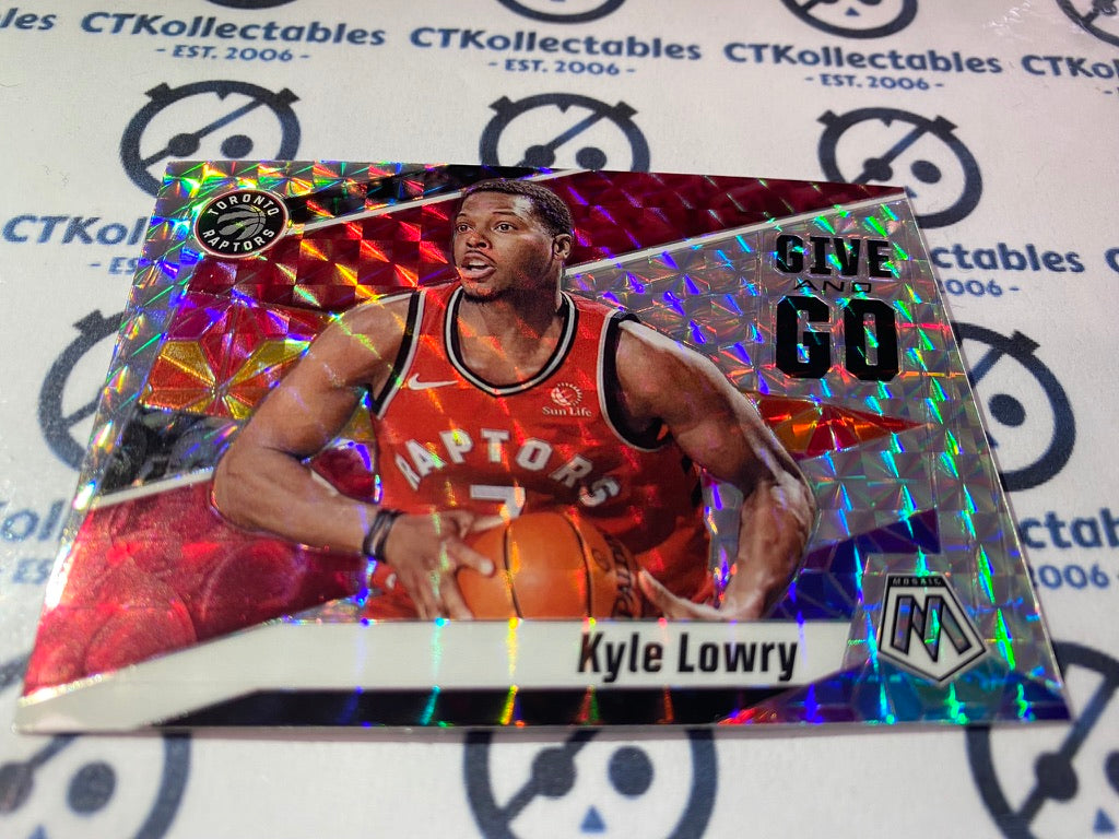 2019-20 Panini Mosaic Kyle LowryGive & Go Mosaic silver Prizm #13 Raptors