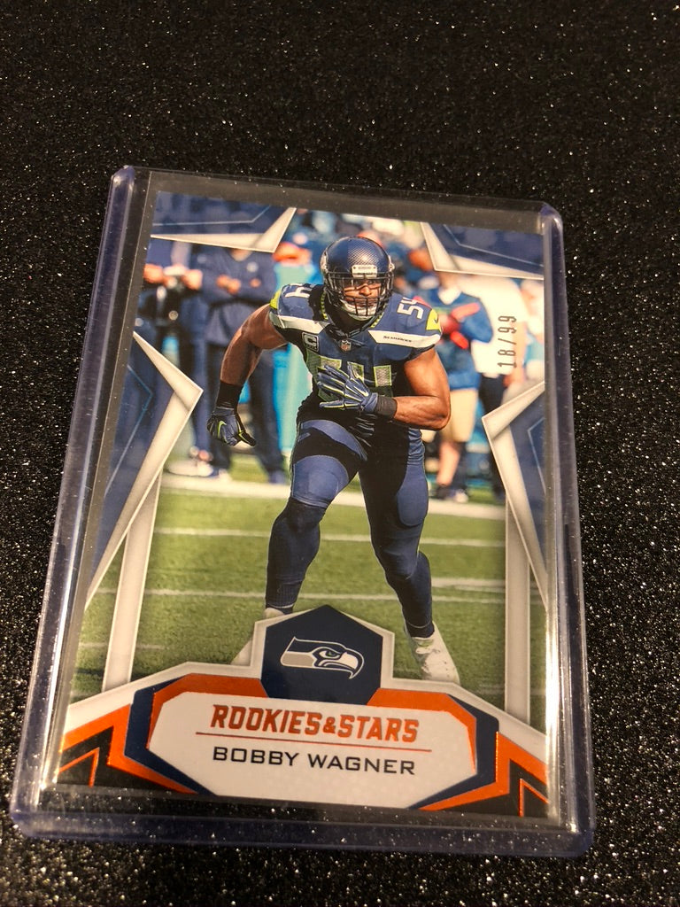 Bobby Wagner orange parallel #18/99 2019 rookies & Stars
