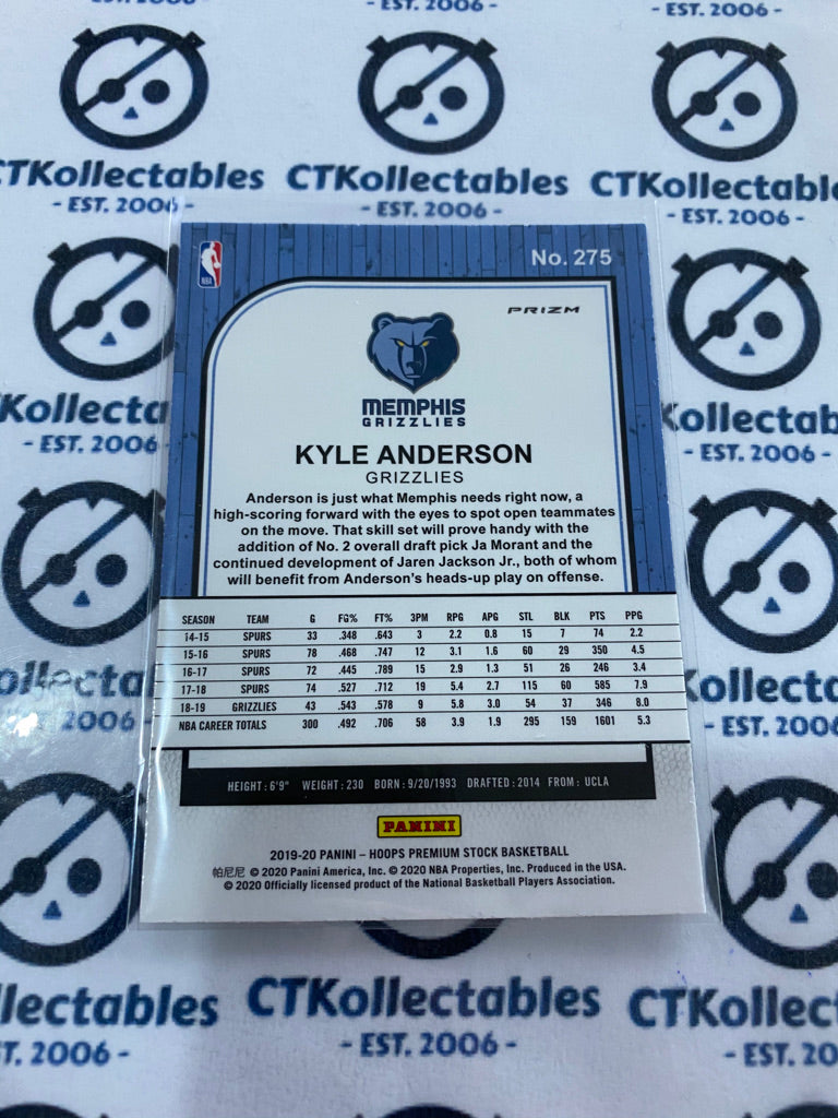 2019-20 NBA Hoops Premium Kyle Anderson Laser Prizm #275