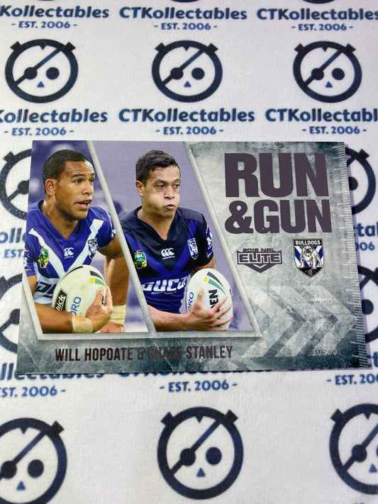 2016 NRL Traders Run & Gun Hopoate / Stanley RG5 /32 Bulldogs