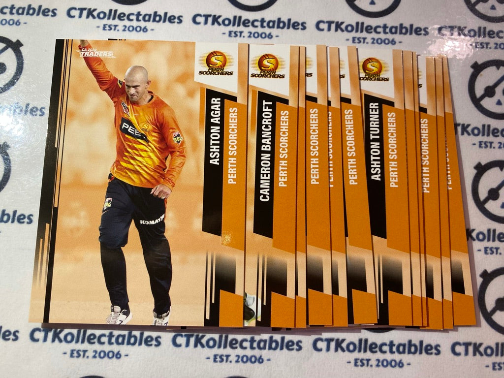 2022/2023 TLA Cricket Traders Perth Scorchers 12 common card set
