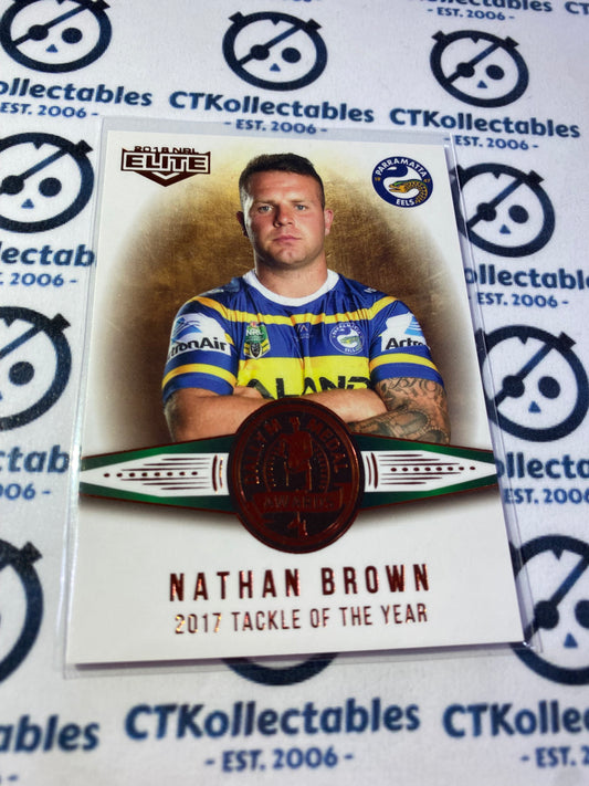 2018 NRL Elite Master & Apprentice Nathan Brown DM7/22 Eels