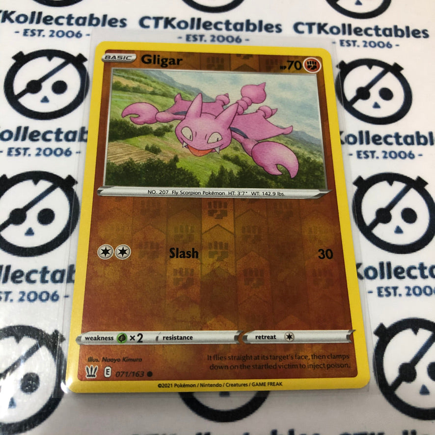 Gligar #071/163 Reverse Holo Common Pokémon Card Battle Styles
