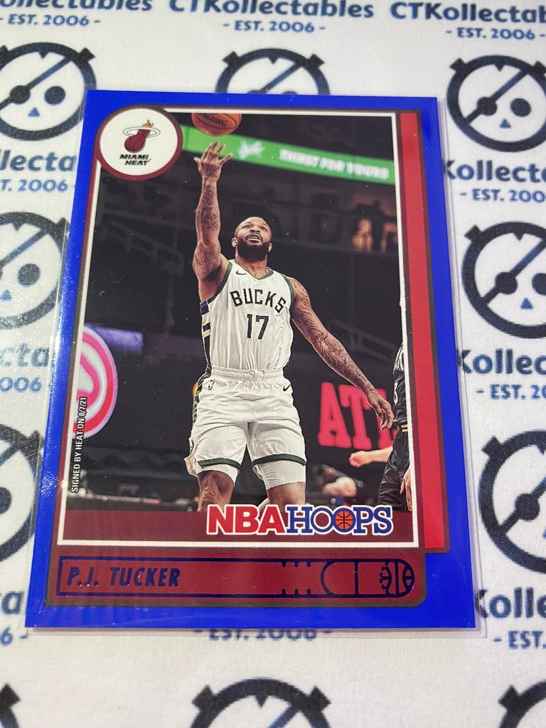 2021-22 Panini NBA HOOPS P.J Tucker Blue Parrallel #133 Heat