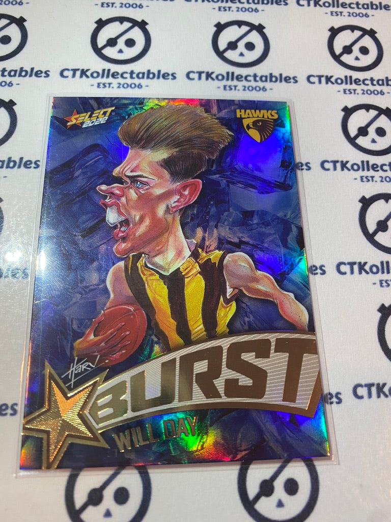 2022 AFL Footy Stars Starburst Ice - Will Day SBi38