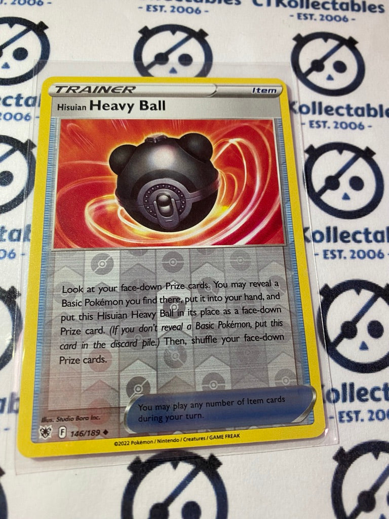 Hisuian Heavy Ball #146/189 Reverse Holo 2022 Sword & Shield Astral Radiance Pokemon Card