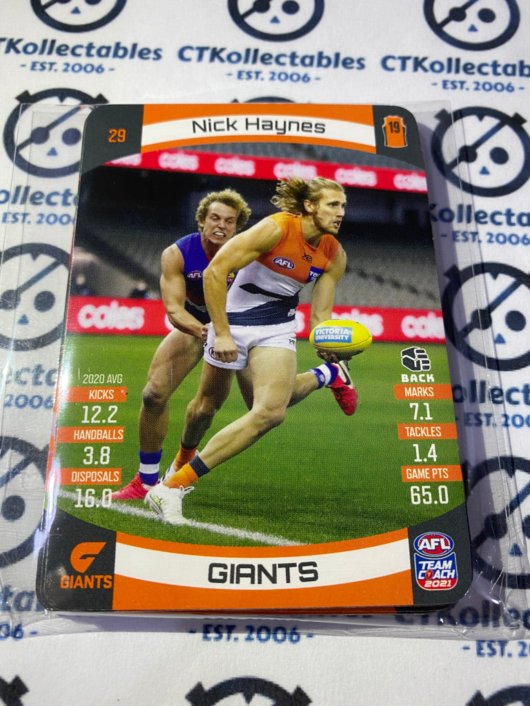 2021 AFL Teamcoach ~GWS Giants team set~