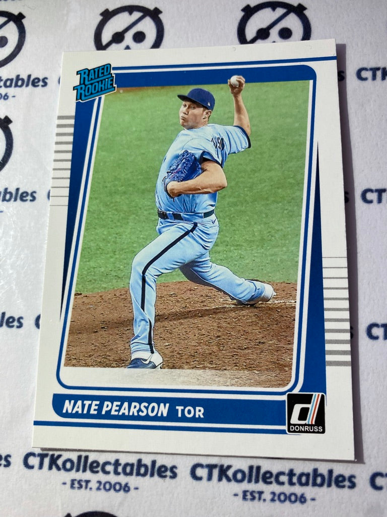 2021 Panini Donruss Baseball Nate Pearson Rated Rookie #38 Toronto