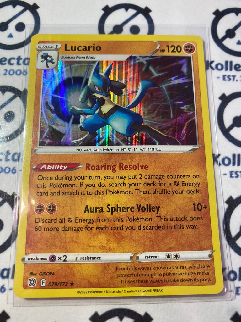 105/172 pokemon card Lucario #079/172 Reverse Holo Pokémon Card Brilliant Stars – CTKollectables