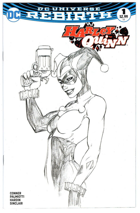 HARLEY QUINN REBIRTH # 1 MICHAEL TURNER VARIANT SKETCH COVER DC UNIVERSE REBIRTH 2016