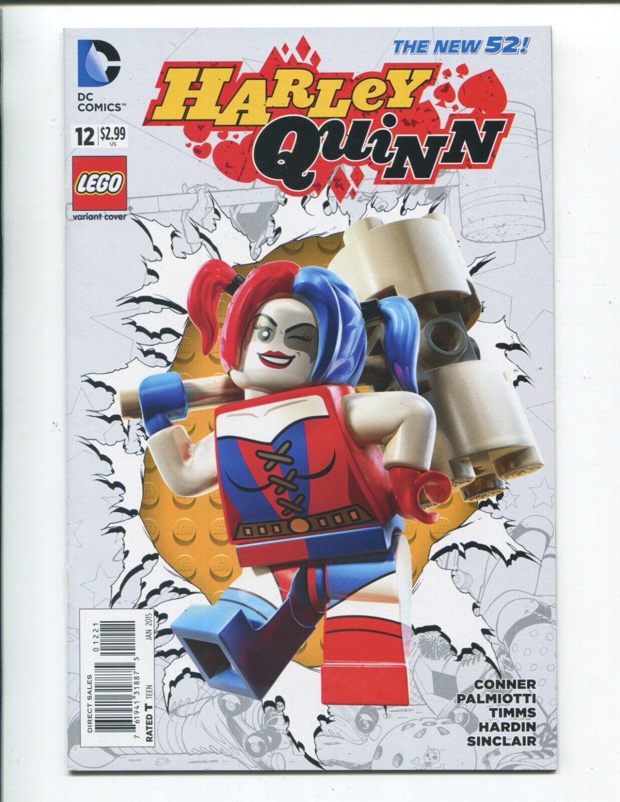 HARLEY QUINN # 12 LEGO VARIANT COVER DC COMIC BOOK 2015